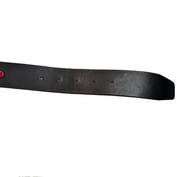 Old Navy Leather Belt Women M/L Black Studded Rhinestone Zodiac LIBRA Y2K 2001 - Picture 13 of 14